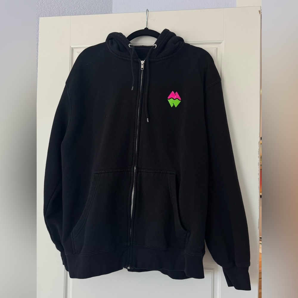 Meow Wolf Black Hoodie with Screen Print